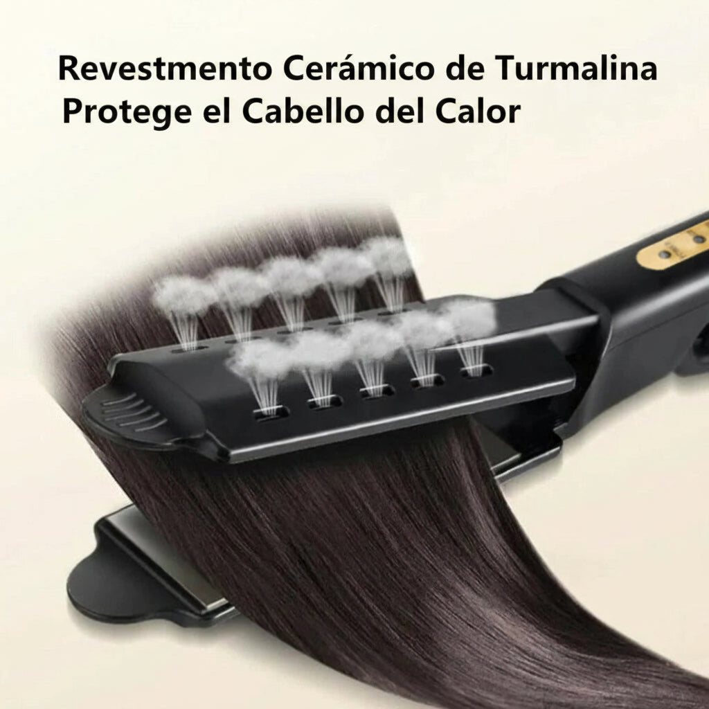 Plancha de Pelo Cerámica Tourmaline Iónica | Panel Ancho y 4 Temperaturas